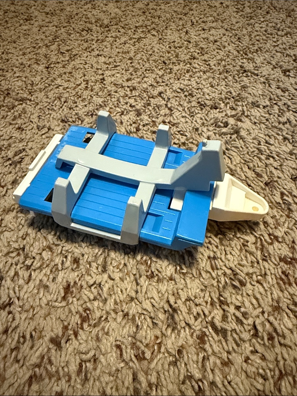 Vintage Fisher Price Blue & White Boat trailer play family little people